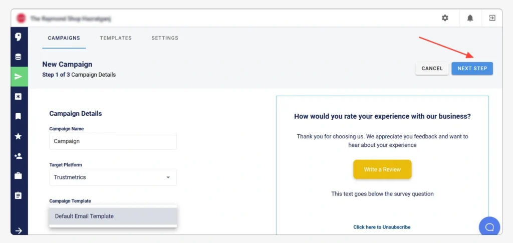 review campaign template