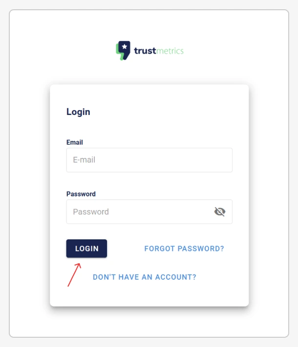 trustmetrics Login page