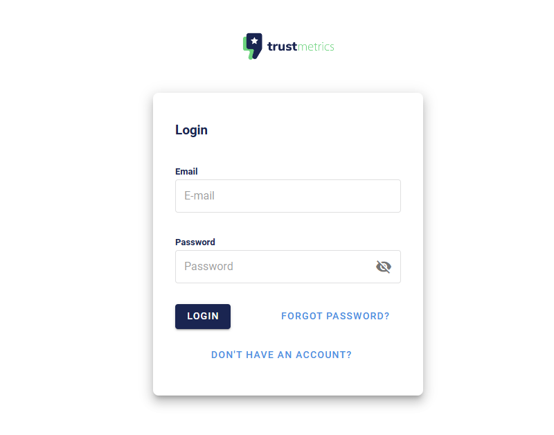Login into Trustmetrics