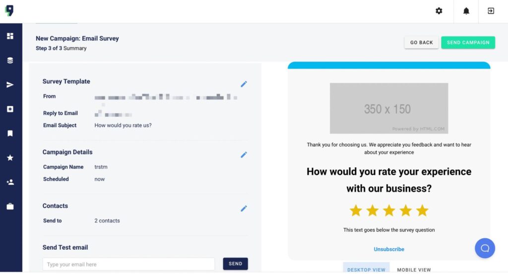 Review your campaign