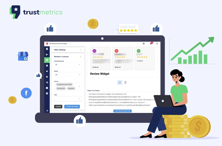 Trustmetrics Widgets to Showcase Social Proof